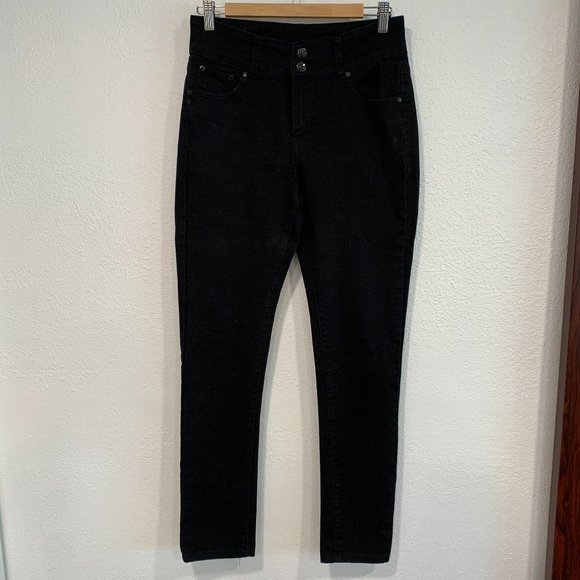 Ling's Black Skinny Jeans Stretch Denim Pants W29" x L30.5" Womens JRs Size 7/8 - Picture 1 of 7